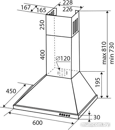Кухонная вытяжка Zigmund & Shtain K 138.6 X