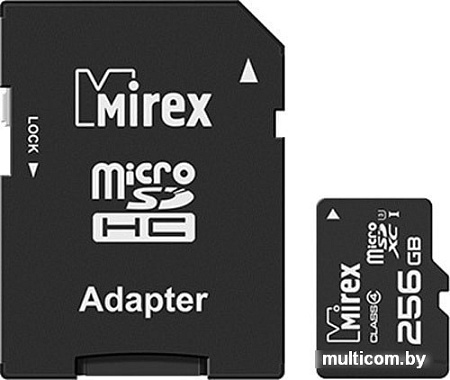 Карта памяти Mirex microSDXC 13613-AD3UH256 256GB (с адаптером)