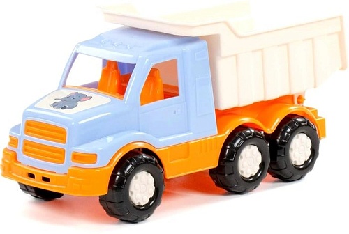 Игрушечный транспорт Полесье Гоша-Сафари автомобиль-самосвал 90171 (оранжевый/серый)