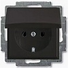 Розетка ABB Basic 55 2018-0-1499 (шато-черный)