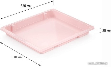 Поднос Альтернатива Для заморозки пельменей М8241 (розовый)