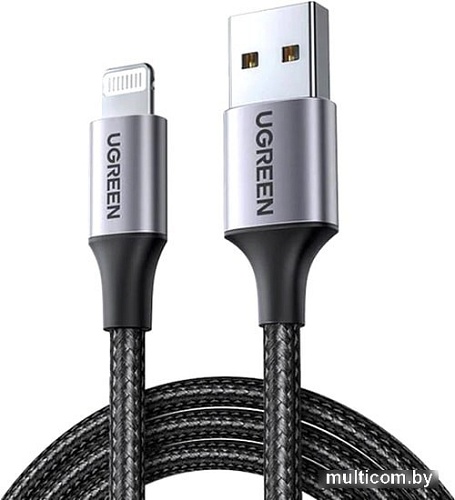 Кабель Ugreen US199 60157 USB Type-A - Lightning (1.5 м, черный)