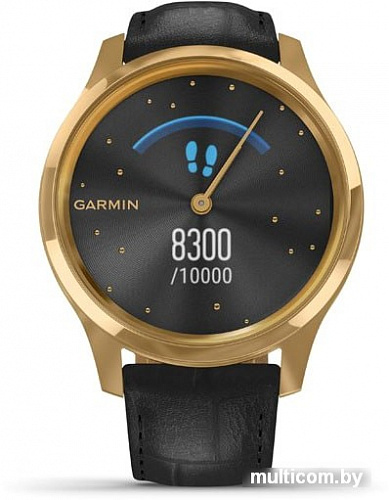 Гибридные умные часы Garmin Vivomove Luxe (золотистый/черный)