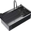 Кухонная мойка Mixline Pro 552104 (черный графит, с сифоном)