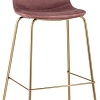 Стул Stool Group Валенсия велюр барный (пыльно-розовый) золотые ножки