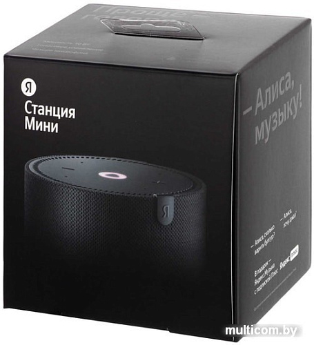 Умная колонка Яндекс Станция Мини 2 без часов (черный)