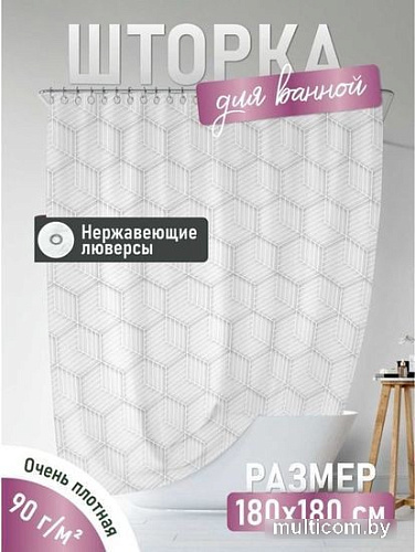 Шторка-занавеска для ванны Fora Delicate White FOR-PH-DLW