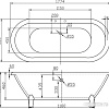 Ванна BelBagno BB21 177.4x80.5