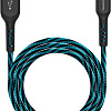 Кабель Atomic Flexstick Game+ 30.328 USB Type-A - Lightning (1.5 м, черный/голубой)