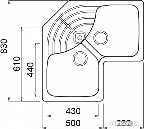 Кухонная мойка Elleci Master Corner Nero G40