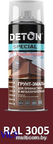 Грунт-эмаль Deton Special Для металлочерепицы RAL 3005 0.52 л (красное вино)
