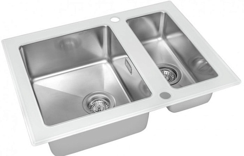 Кухонная мойка ZorG GS 6750-2 (белый)