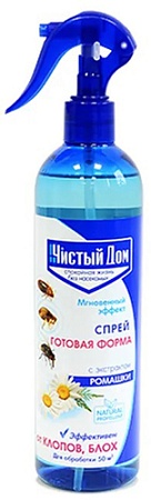 Спрей от насекомых Чистый дом от клопов и блох спрей с экстрактом ромашки 400 мл