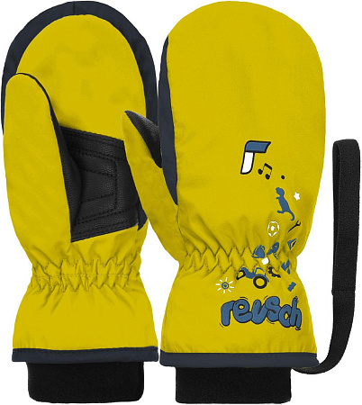 Горнолыжные варежки Reusch Kids Mitten Safety 6285405-2305 (р-р 4, Yellow/Dress Blue)