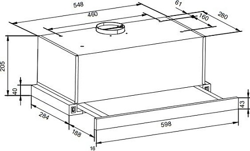 Кухонная вытяжка Hansa OTP6243BGH