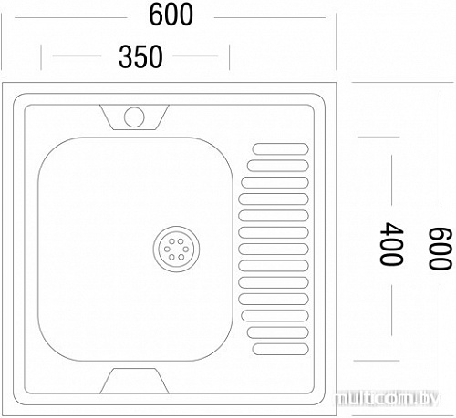 Кухонная мойка Ukinox STD600.600-4C 0L