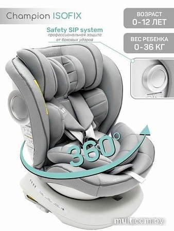 Детское автокресло Amarobaby Champion Isofix AMARO-2008CH-Se (серый)