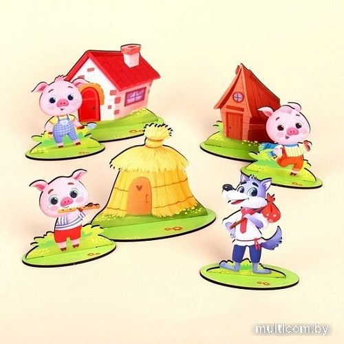 Развивающая игра Лесная мастерская Настольный театр "Три поросёнка" 9118405