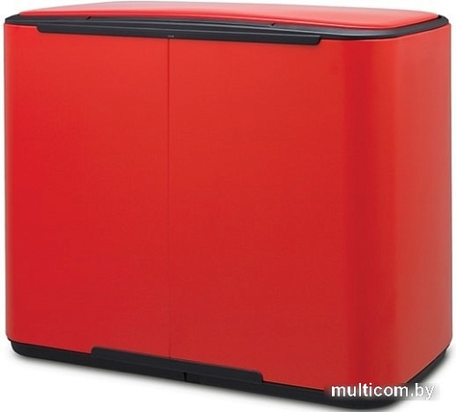 Brabantia Bo Pedal Bin 3 x 11л (пламенно-красный)