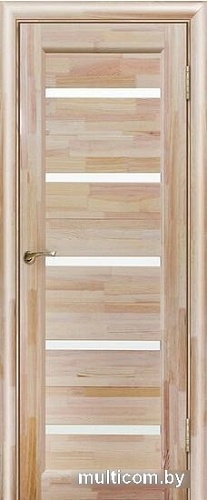 Межкомнатная дверь Юркас Вега ЧО 5 80x200 (неокрашенный, стекло мателюкс матовое)