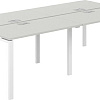 Norden 240х123.8х75 SG.251.SH.63.WH (белый/серый бархат)