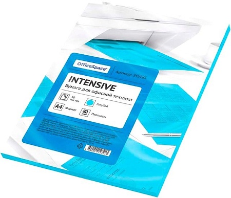 Офисная бумага OfficeSpace Intensive А4 80 г/м2 50 л 245181 (голубой)