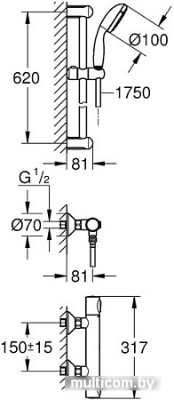 Душевой гарнитур Grohe Precision Flow 34800000