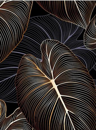 Фотообои Vimala Рисованные листья 270x200