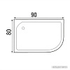 Душевой поддон River Wemor 90/80/24 L