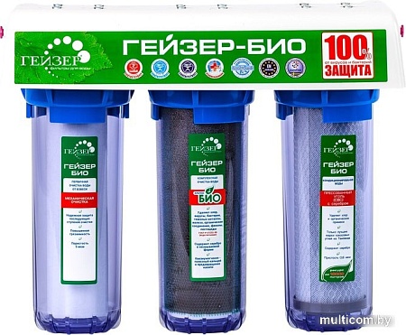 Стационарная система "под мойкой" Гейзер Био 312 (для мягкой воды)