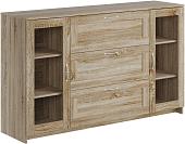 Тумба Mio Tesoro Сириус 2 двери со стеклом 156x95 2.02.03.370.3 (дуб сонома)