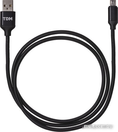 Кабель TDM Electric USB Type-A - microUSB SQ1810-0307 (1 м, черный)