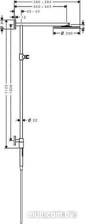 Душевая система Hansgrohe Raindance Connect 240 Showerpipe (27164000)