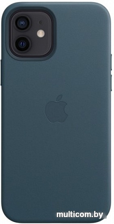 Чехол Apple MagSafe Leather Case для iPhone 12/12 Pro (балтийский синий)