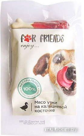Лакомство для собак For Dogs Мясо утки на кальциевой косточке 50 г