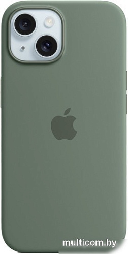 Чехол для телефона Apple MagSafe Silicone Case для iPhone 15 (кипарис)