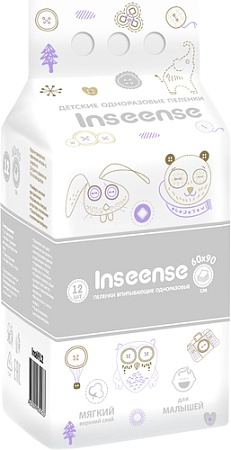 Пеленка одноразовая Inseense 60x90 Ins6912 (12 шт)