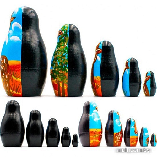 Развивающая игра Брестская Матрешка Жираф (набор 5 шт)