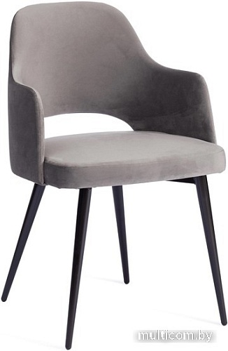 Стул с подлокотниками TetChair Valkyria mod. 718 (серый barkhat 26/черный)