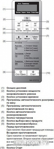 Микроволновая печь Panasonic NN-ST254MZPE