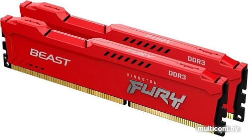 Оперативная память Kingston FURY Beast 2x4GB DDR3 PC3-12800 KF316C10BRK2/8