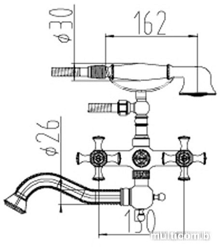 Смеситель ZorG AZR 608 W-3-6 BR