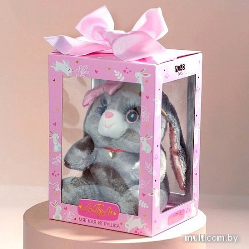 Классическая игрушка Milo Toys Зайка Ла-Пу-Ля с повязкой бант 9211948