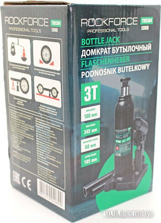 Бутылочный домкрат RockForce RF-T90304(Euro) 3т