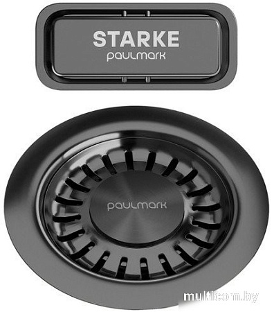 Слив-перелив Paulmark PM6024-GM (черный/вороненая сталь)