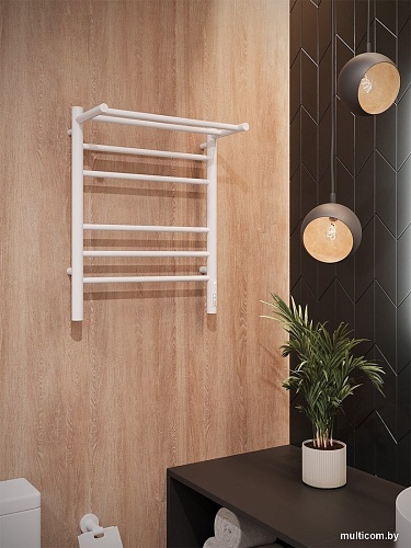 Полотенцесушитель TERMINUS Аврора П6 450x600 (с полкой, quick touch, КС 9003)