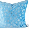 Декоративная подушка Домашняя Мода Новогодний принт (50х50, голубой)