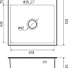 Кухонная мойка GranFest Metal нержавеющая сталь AISI 304 PVD GF-5050 Графит (с сифоном)