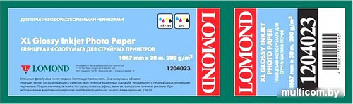 Фотобумага Lomond XL Glossy Paper 1067 мм х 30 м 200 г/м2 1204023