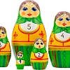 Развивающая игра Брестская Матрешка С числами (набор 5 шт)